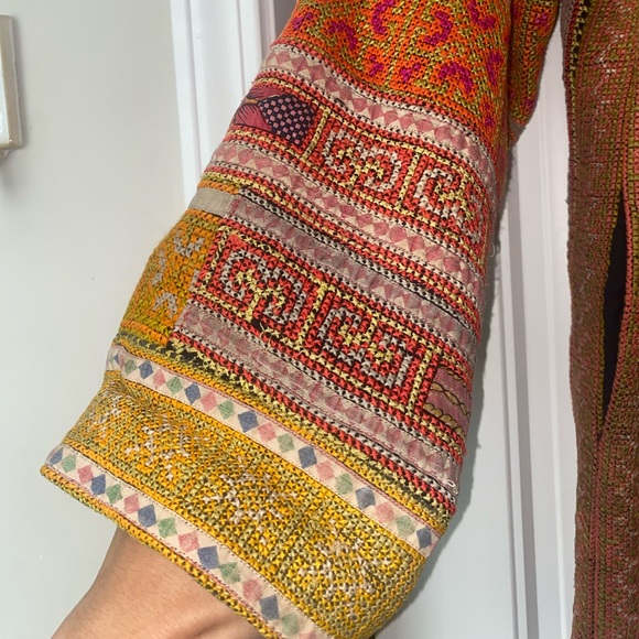 Vtg Vintage Patchwork wool chore tapestry coat - Picture 2 of 10